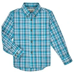 Wrangler Boy's Riata Long Sleeve Shirt -Cinc Clothing Shop 112326421 02