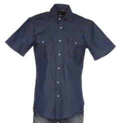 Wrangler Denim Short Sleeve Snap Shirt