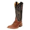 Justin Boot Company Men's Justin Pascoe Rum Brown Full Quill Ostrich 13in. Black Chester Top Cowboy Boot -Cinc Clothing Shop 114859 default l
