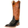 Justin Boots Men's Pascoe Black Full Quill Ostrich 13in. Rebel Suntan Top Cowboy Boots -Cinc Clothing Shop 115200 default l