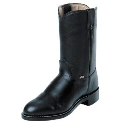 Justin Boots Mens Temple Black Pull On Cowboy Boot