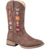 Roper Footwear Kids Brown Vintage Vamp With Multi Arrow Underlay Boots -Cinc Clothing Shop 118443 default l