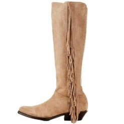 Stetson Women's Dani Toasted Almond Suede 18in. Boot -Cinc Clothing Shop 12 021 9104 1600 03