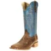 R Watson Boots Men`s Palomino Tan Cowhide 13` Blue Luster Top Square Toe -Cinc Clothing Shop 123089 default l