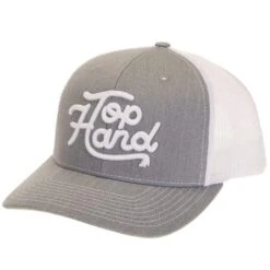 Top Hand Rope Company Grey Cap With White Logo