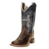 Old West Kids Wipe Out Blue Shaft Brown Foot Cowboy Boots -Cinc Clothing Shop 123787 default l