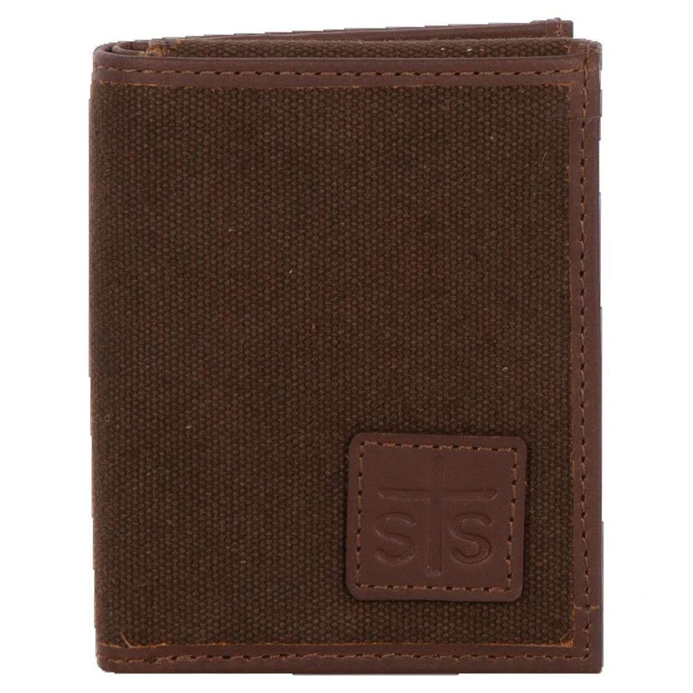 STS Ranch Wear Men's Chocolate Canvas Hidden Cash Wallet 3 STS Ranch Wear Men's Chocolate Canvas Hidden Cash Wallet