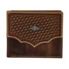 Justin Men`s Basketweave Yoke Bifold Wallet -Cinc Clothing Shop 130184 default l