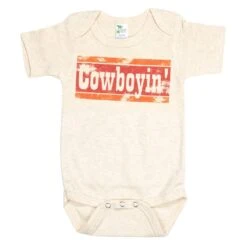 Twisted Filly Cowboyin 70`s Style White Onesie