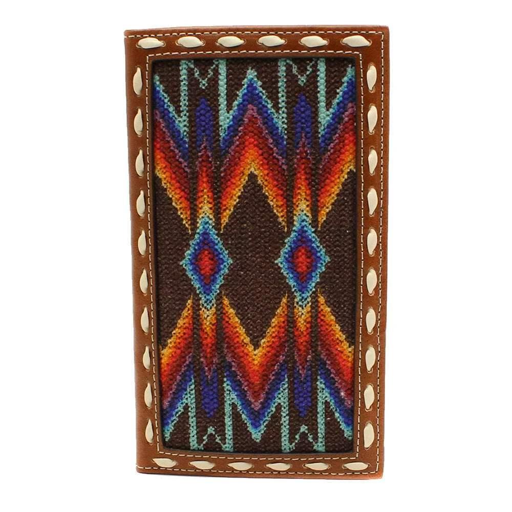 Nocona Southwest Pattern Inlay Rodeo Wallet 3 Nocona Southwest Pattern Inlay Rodeo Wallet