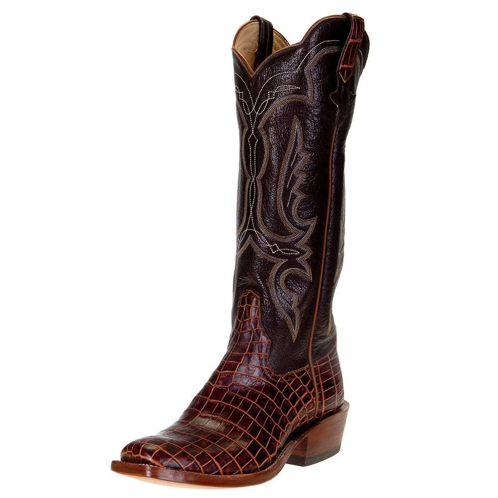 Rios Of Mercedes Ladies Rios Cognac Caiman Belly 14` Chocolate Top Cutter Toe 3 Rios Of Mercedes Ladies Rios Cognac Caiman Belly 14` Chocolate Top Cutter Toe