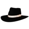 Women's M+F Black With Cream Band Fashion Hat -Cinc Clothing Shop 131466 default l