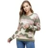 See And Be Seen Olive Camo Sweater -Cinc Clothing Shop 133957 default l