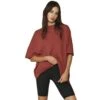 Women's Brick Oversized Mock Neck Tee Shirt -Cinc Clothing Shop 133979 default l b2a6a7f6 39b0 4f0e b0a4 98c762b2295c