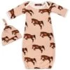 Horse Organic Cotton Newborn Gown And Cap Set -Cinc Clothing Shop 134044 default l