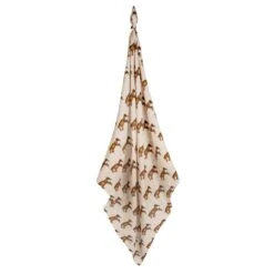 Horse Organic Cotton Muslin Swaddle Blanket