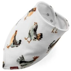 Chicken Organic Cotton Kerchief Bib