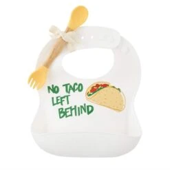 Mud Pie No Taco Left Behind Silicone Bib Set