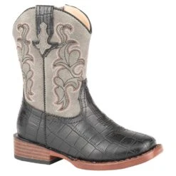 Boys Toddler Roper Gator Boy Square Toe Cowboy Boots
