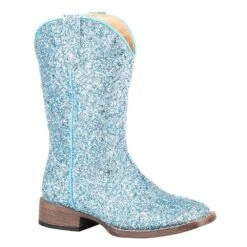 Roper Girls Toddler Roper Blue Glitter Galor Cowgirl Boot