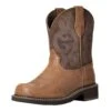 Women Ariat Brown Croc/ Fudge 8` FatBaby Western Boot -Cinc Clothing Shop 135596 default l
