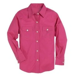 Wrangler Girl's Pink Western Shirt