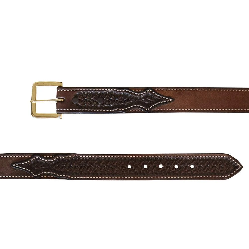 Texas Saddlery Men's Chocolate Roughout Spider Combo Belt 3 Texas Saddlery Men's Chocolate Roughout Spider Combo Belt