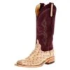 Anderson Bean Women's Tan Full Quill 13in. Burgundy Suede Cowgirl Boot -Cinc Clothing Shop 138519 default l