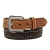 Mens Tooled/Stud Brown Belt -Cinc Clothing Shop 139007 default l