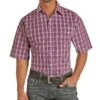 Panhandle Men's Orchid Check Snap Shirt 1 Panhandle Men's Orchid Check Snap Shirt -Cinc Clothing Shop 139325 default l