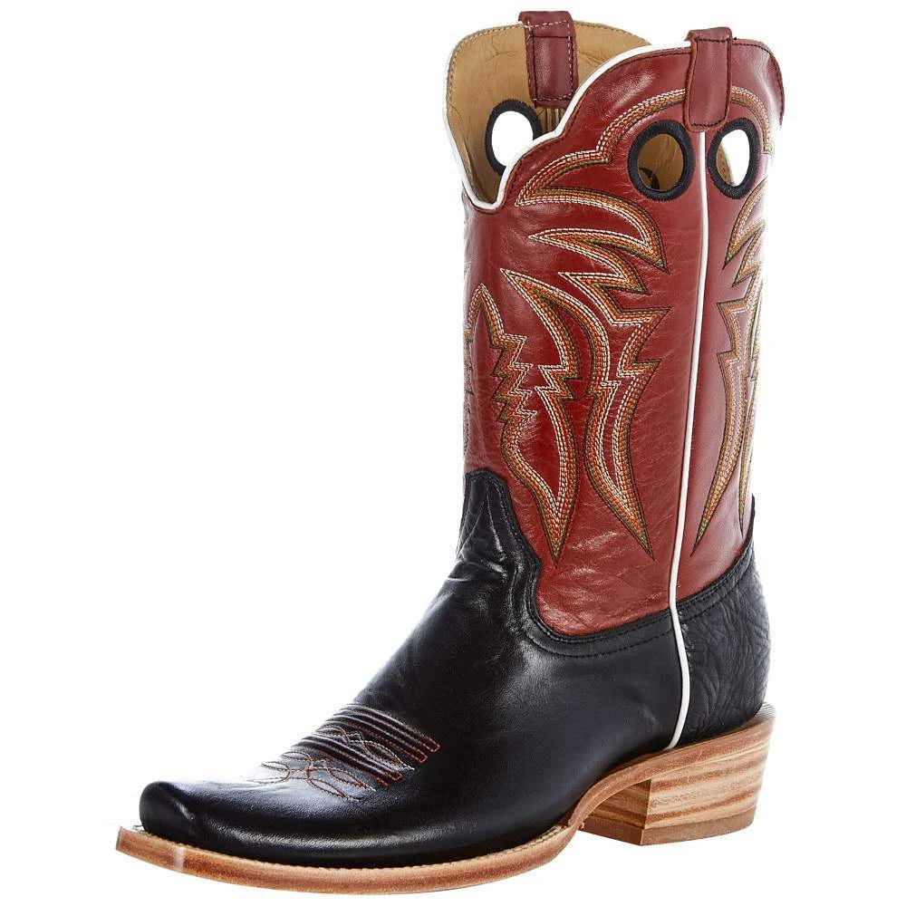 R Watson Boots Men's R Watson Black Sinatra Cowhide 11in. Indian Orange Top Boots 3 R Watson Boots Men's R Watson Black Sinatra Cowhide 11in. Indian Orange Top Boots
