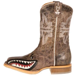 Tin Haul Footwear Youth Sharky Man Eater Brown Top Boots -Cinc Clothing Shop 14 018 0007 0712 2