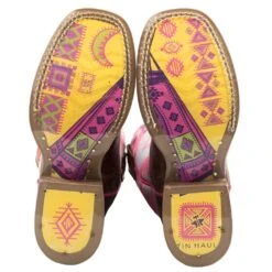 Tin Haul Footwear Youth Tin Haul Pink Moon Teepee Sole 10` Shaft Cowgirl Boots -Cinc Clothing Shop 14 018 0077 0806 32