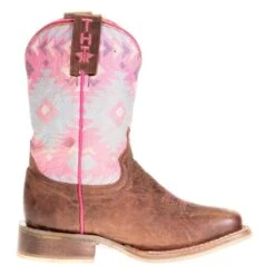Tin Haul Footwear Youth Tin Haul Pink Moon Teepee Sole 10` Shaft Cowgirl Boots -Cinc Clothing Shop 14 018 0077 0806 41