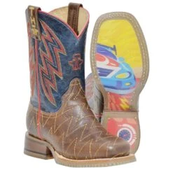 Tin Haul Footwear Kids Lightning Fast Race Car Cowboy Boot -Cinc Clothing Shop 1401801015006 2