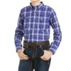 Ariat Boys Pro Series Blue Plaid Paul Shirt -Cinc Clothing Shop 140517 default l