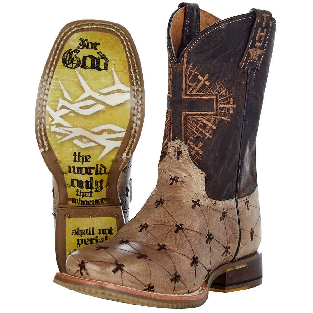 Tin Haul Footwear Kids Gospel Cowboy Boots 3 Tin Haul Footwear Kids Gospel Cowboy Boots