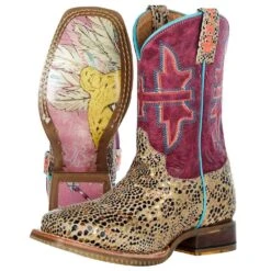 Tin Haul Footwear Childrens Shiny Cat Cowgirl Boots