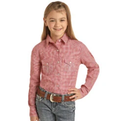 Panhandle Girls Red Plaid Shirt