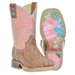 Tin Haul Footwear Youth Cactus Pink Cowgirl Boot -Cinc Clothing Shop 1411901015005 2