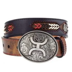Hooey Jr. Belt With Whipstitch And Concho