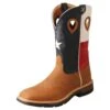 Twisted X Menin.s Light Brown 12in. Texas Flag Soft Toe Work Boot -Cinc Clothing Shop 141557 default l