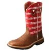 Twisted X Mens Distressed Saddle 12in Red Barbwire Soft Toe Work Boot -Cinc Clothing Shop 141558 default l