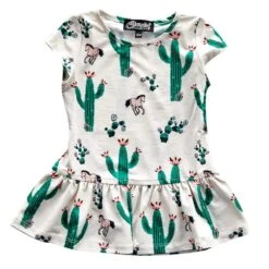 COWBOY HARDWARE Girl's Mixed Cacti And Horse Dress