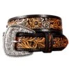 Gem Dandy Accessories Women's Brown Flower Tooled Belt -Cinc Clothing Shop 141928 default l