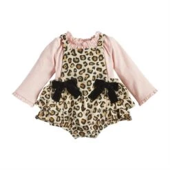 Mud Pie Leopard Pinafore Set