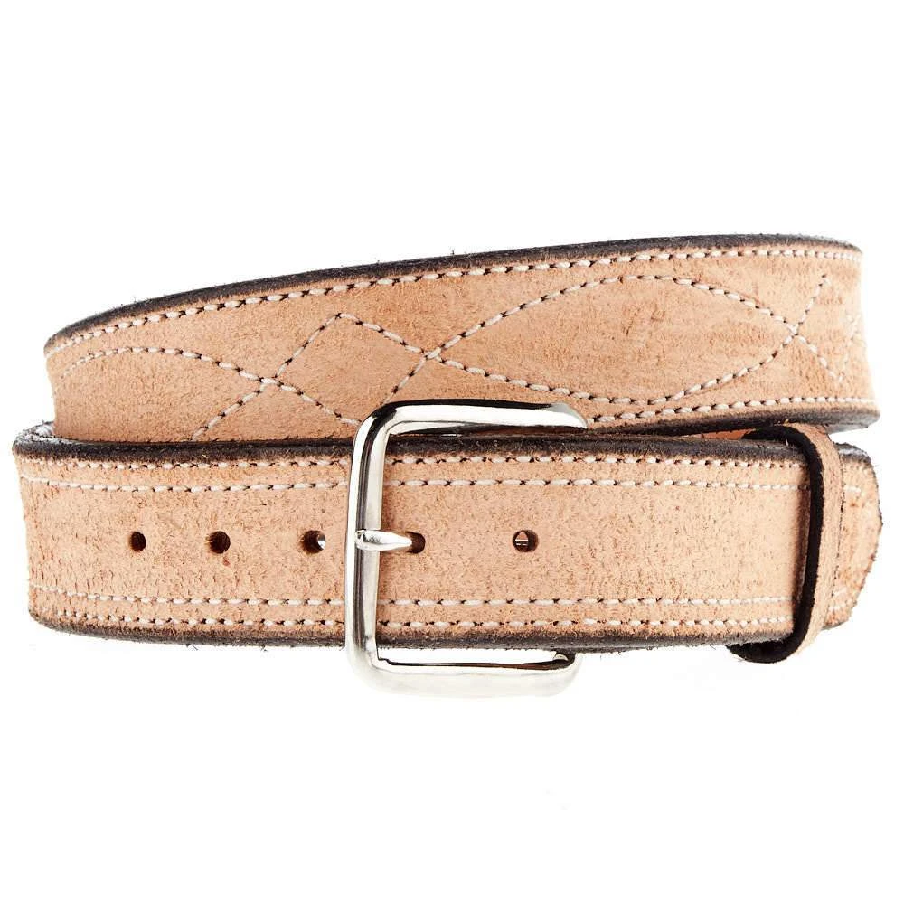 Texas Saddlery Men's Rough Out Figure Eight Stitch Belt 3 Texas Saddlery Men's Rough Out Figure Eight Stitch Belt