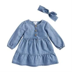 Mud Pie Denim Tiered Dress