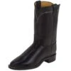 Men's Justin Black Kipskin-10in Top Cowboy Boots