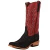 Rios Of Mercedes Men's Black Suede Full Quill Ostrich 13in. Red Fools Goat Top Cutter Toe Boot -Cinc Clothing Shop 144480 default l